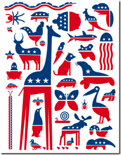 alternative political party animal graphics red white blue